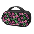 Purple Alstroemeria Pattern Print Portable Cooler Travel Case