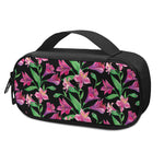 Purple Alstroemeria Pattern Print Insulin Cooler Travel Case