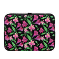 Purple Alstroemeria Pattern Print Laptop Sleeve