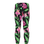 Purple Alstroemeria Pattern Print Men's leggings