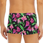 Purple Alstroemeria Pattern Print Men's Short Boxer Briefs