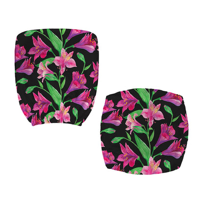 Purple Alstroemeria Pattern Print Office Chair Cover