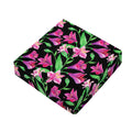 Purple Alstroemeria Pattern Print Outdoor Seat Cushion Cover