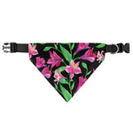 Purple Alstroemeria Pattern Print Over The Collar Dog Bandana