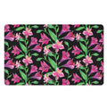Purple Alstroemeria Pattern Print Polyester Doormat