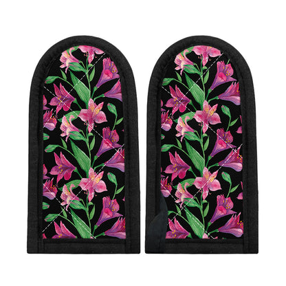 Purple Alstroemeria Pattern Print Skillet Handle Cover