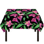 Purple Alstroemeria Pattern Print Tablecloth