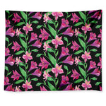 Purple Alstroemeria Pattern Print Tapestry
