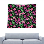 Purple Alstroemeria Pattern Print Tapestry