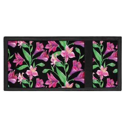 Purple Alstroemeria Pattern Print Trifold Wallet