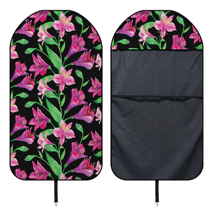Purple Alstroemeria Pattern Print Waterproof Car Seat Cover