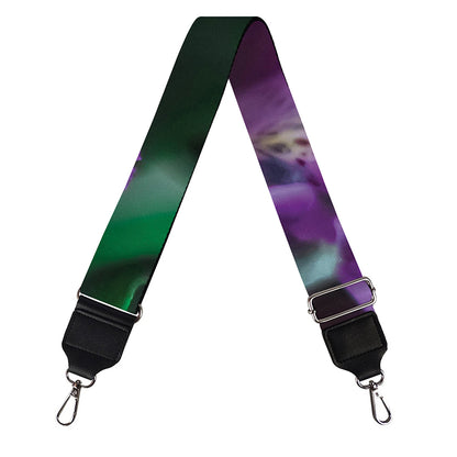 Purple Alstroemeria Print Bag Strap
