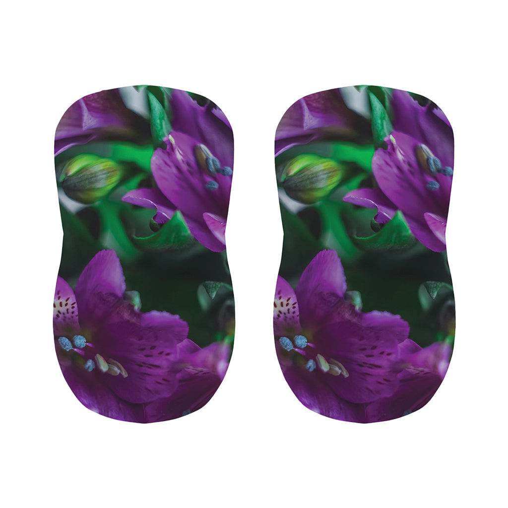 Purple Alstroemeria Print Bar Stool Covers