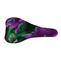 Purple Alstroemeria Print Bicycle Seat Cover