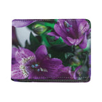 Purple Alstroemeria Print Bifold Wallet
