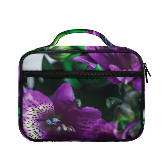 Purple Alstroemeria Print Briefcase Bible Bag