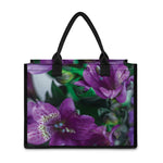 Purple Alstroemeria Print Canvas Tote Bag