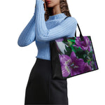 Purple Alstroemeria Print Canvas Tote Bag