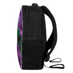 Purple Alstroemeria Print Casual Backpack