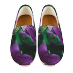 Purple Alstroemeria Print Casual Shoes