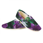 Purple Alstroemeria Print Casual Shoes