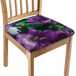 Purple Alstroemeria Print Chair Cushion Cover