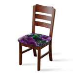 Purple Alstroemeria Print Chair Cushion Cover