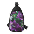 Purple Alstroemeria Print Sling Bag
