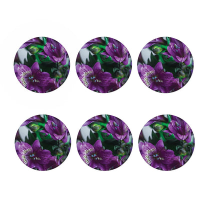 Purple Alstroemeria Print Coaster Set