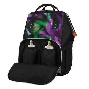 Purple Alstroemeria Print Diaper Bag