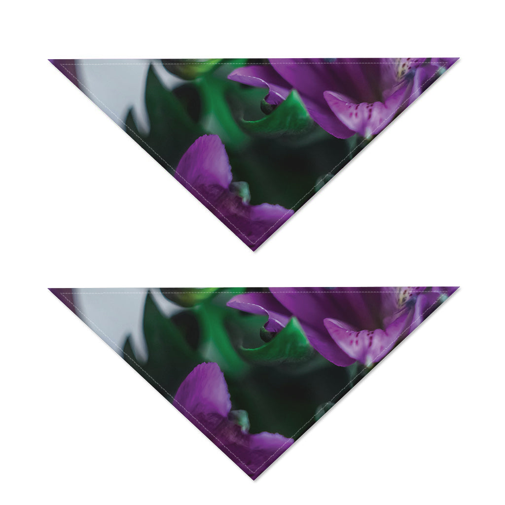 Purple Alstroemeria Print Dog Bandana