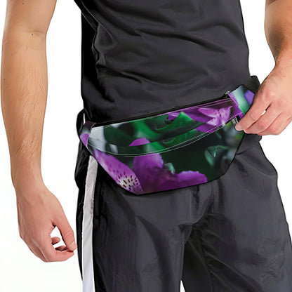 Purple Alstroemeria Print Fanny Pack