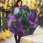 Purple Alstroemeria Print Foldable Umbrella