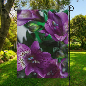 Purple Alstroemeria Print Garden Flag