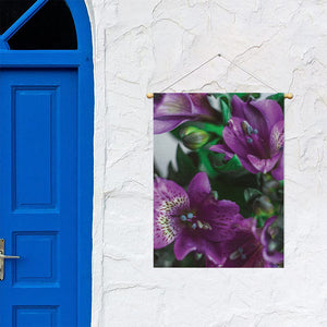 Purple Alstroemeria Print Garden Flag