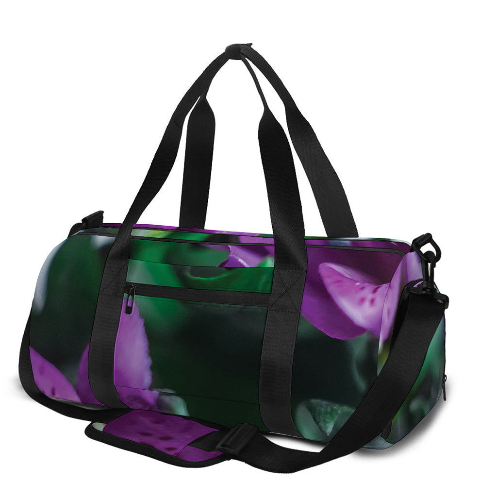 Purple Alstroemeria Print Gym Bag