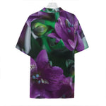 Purple Alstroemeria Print Hawaiian Shirt