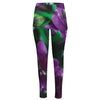 Purple Alstroemeria Print High-Waisted Pocket Leggings