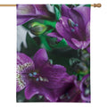 Purple Alstroemeria Print House Flag