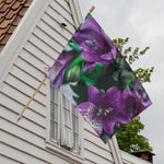 Purple Alstroemeria Print House Flag