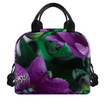 Purple Alstroemeria Print Insulated Lunch Bag