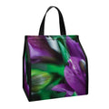 Purple Alstroemeria Print Insulated Lunch Tote