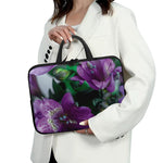 Purple Alstroemeria Print Laptop Sleeve With Handle