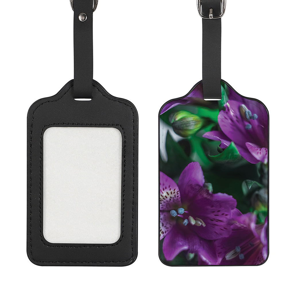 Purple Alstroemeria Print Luggage Tag