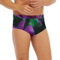 Purple Alstroemeria Print Men's Briefs