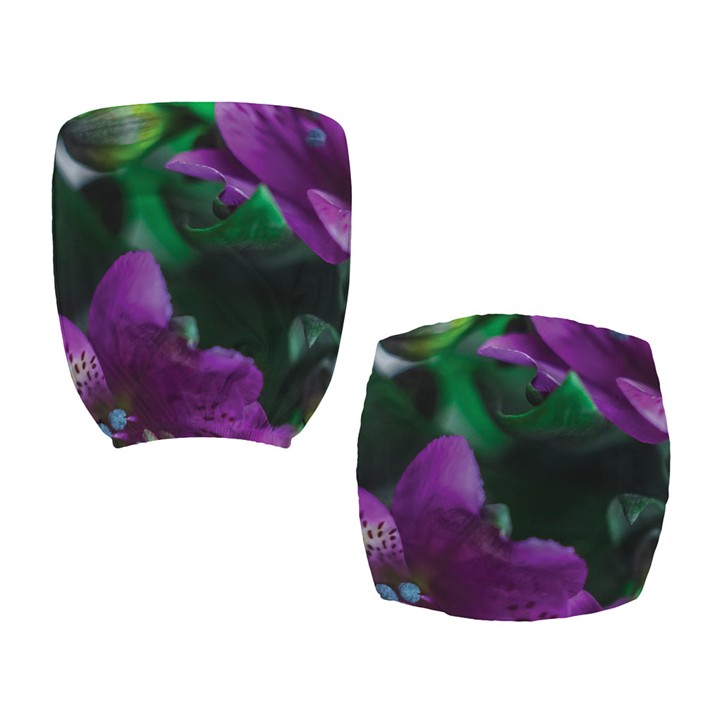 Purple Alstroemeria Print Office Chair Cover