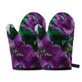 Purple Alstroemeria Print Oven Mitts