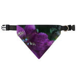 Purple Alstroemeria Print Over The Collar Dog Bandana