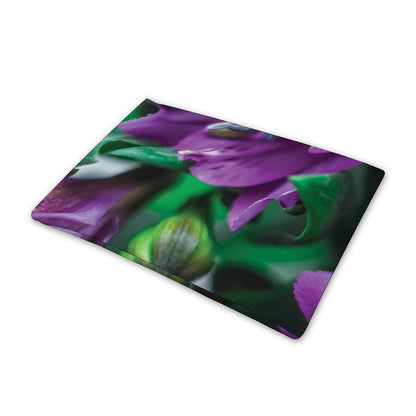 Purple Alstroemeria Print Pet Cooling Mat Cover