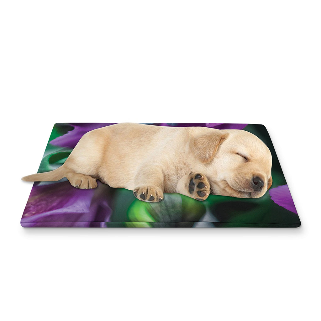 Purple Alstroemeria Print Pet Cooling Mat Cover